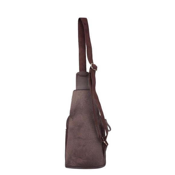 Premium Leather Fanny Sling Bag for Women Men, Brown Waist Pack Crossbody Bags - Picture 9 of 9